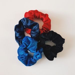 4 Pack of Silky Velvet Scrunchies